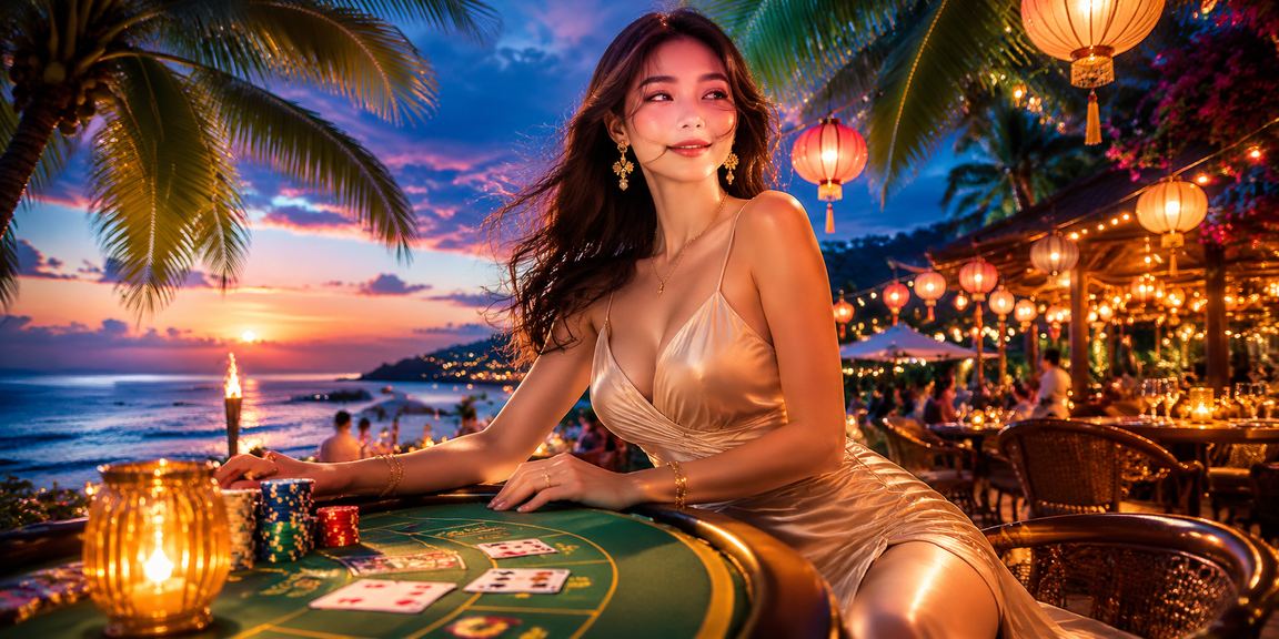 Bãi biển Đà Nẵng về đêm rực rỡ ánh đèn, gợi lên không khí thư giãn khi nhận hoàn tiền cược thua