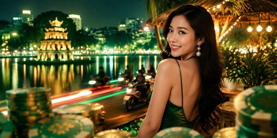 Người dùng đặt cược thể thao trực tuyến tại Hà Nội với màn hình neon rực rỡ